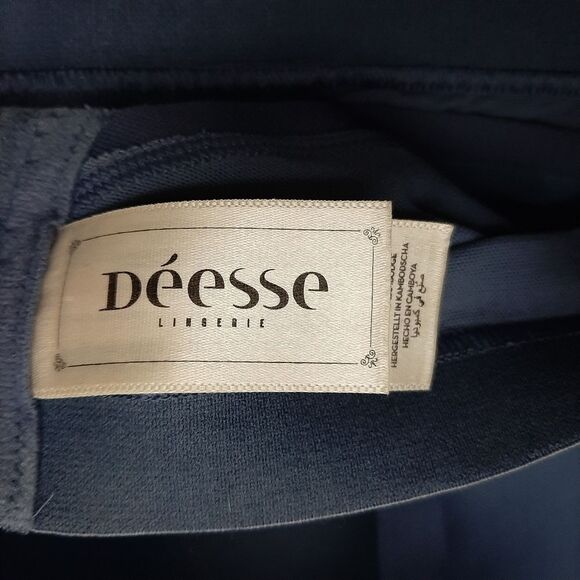 DEESSE Satin Lounge Bra Embroidered Dot Blue Sz 40 G - Picture 13 of 15